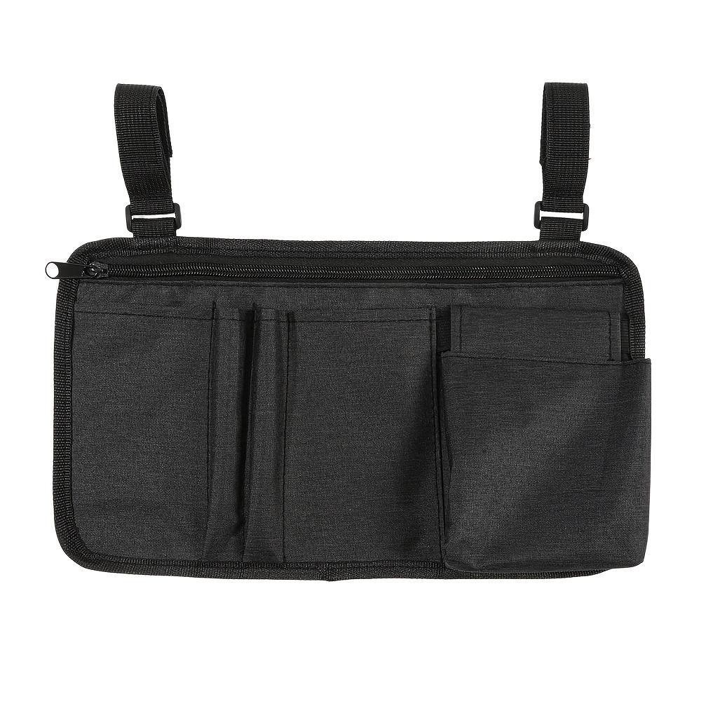 Oxford Cloth Wheelchair Storage Bag Multi Pocket Zipper Side Pouch For Barber Makeup Brush Home Travel Daily Organizer