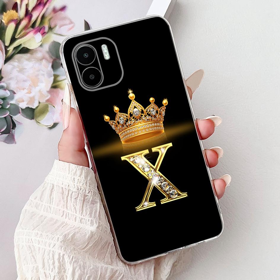 For Xiaomi Redmi A1 Phone Case RedmiA1 Cover Soft Silicone Cute Crown Letters Back Cover For Xiaomi Redmi A2 Cases A 1 A 2 Coque