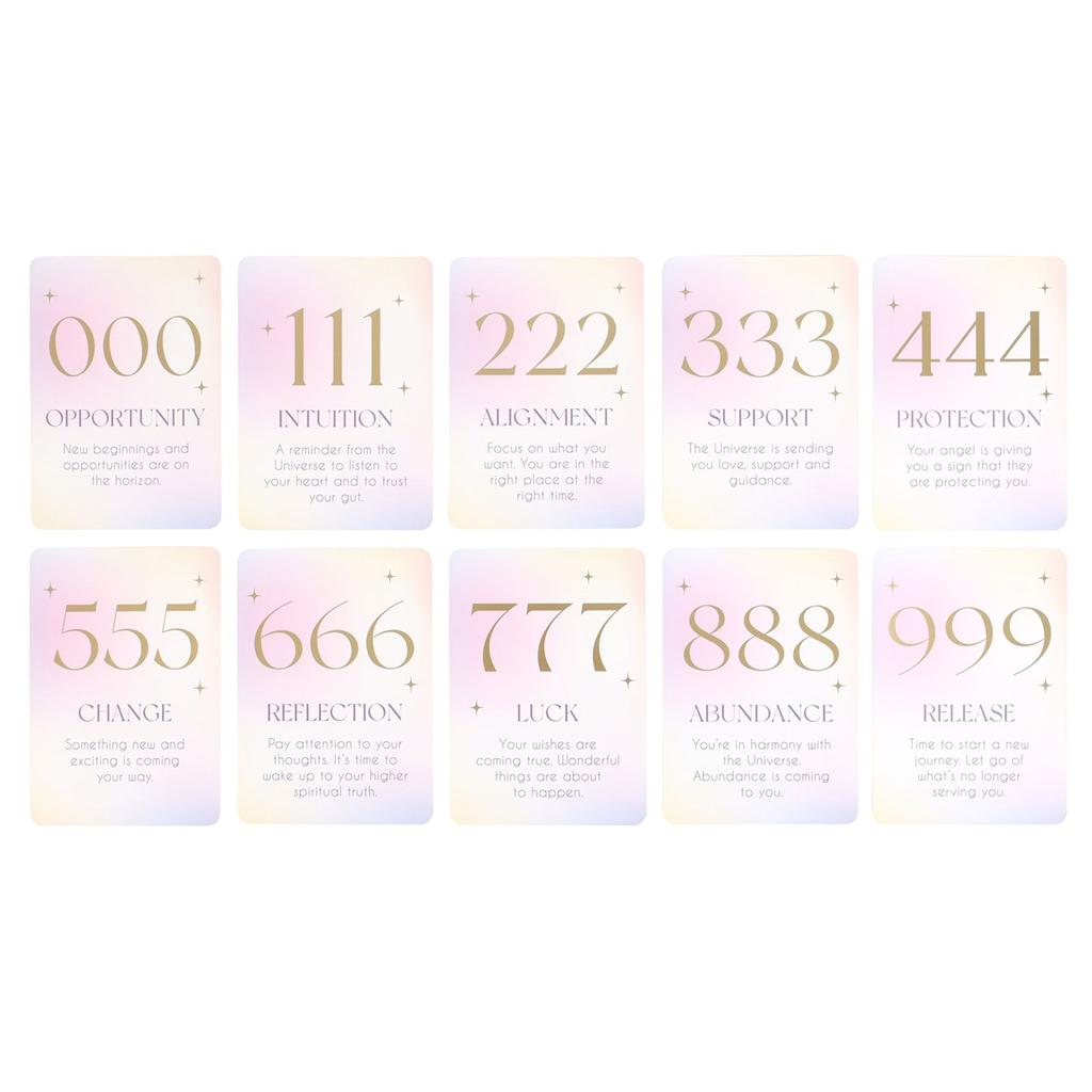 Something Different Angel Affirmation Number Cards With Stand