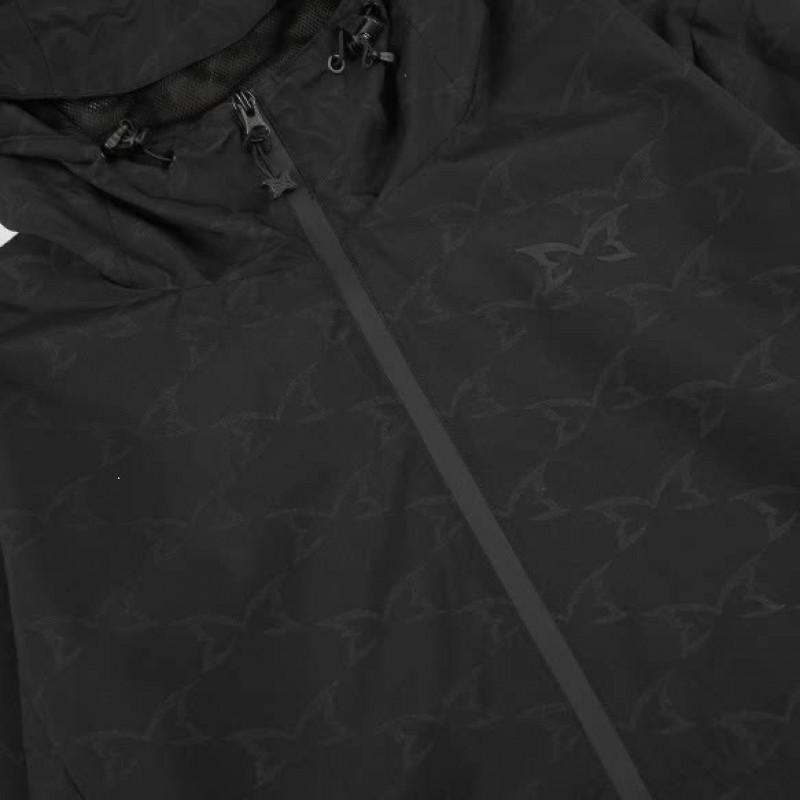 Unisex Oversized Kapuzen-Windbreaker Mit Reflektierendem Print Geometrisch Baumwolle Leicht Casual Jacke