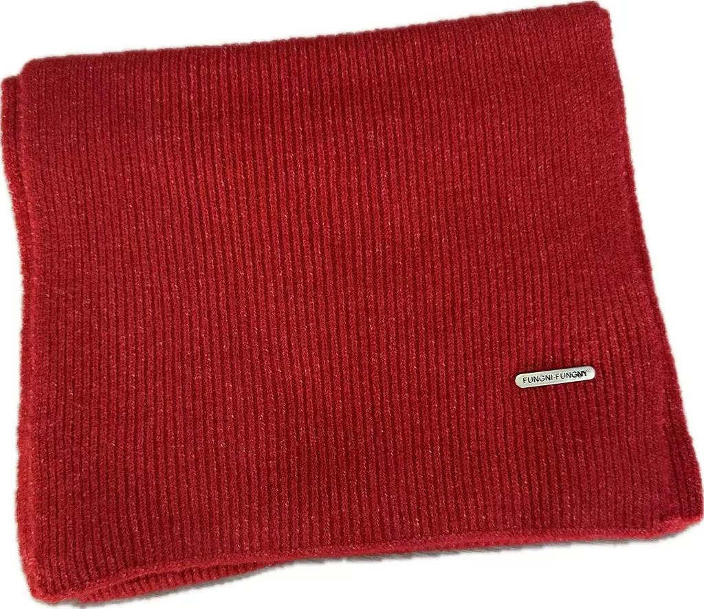 2025 Wool Knit Solid Color Snood: Versatile Korean-Style Scarf for Winter - High-End Gift for Women & Men