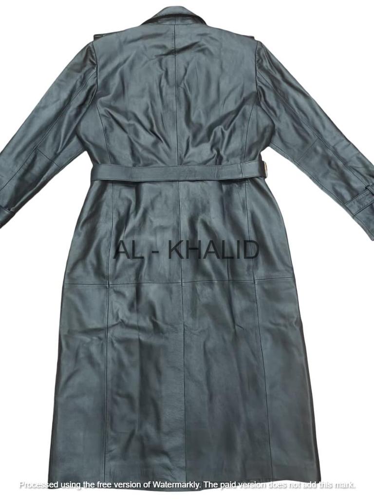 Lambskin Women's Leather Trench Coat Fit Genuine New Black Handmade Soft Casual