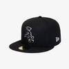 New Era Chicago White Sox Basic Outline Fitted Cap Black 11941974