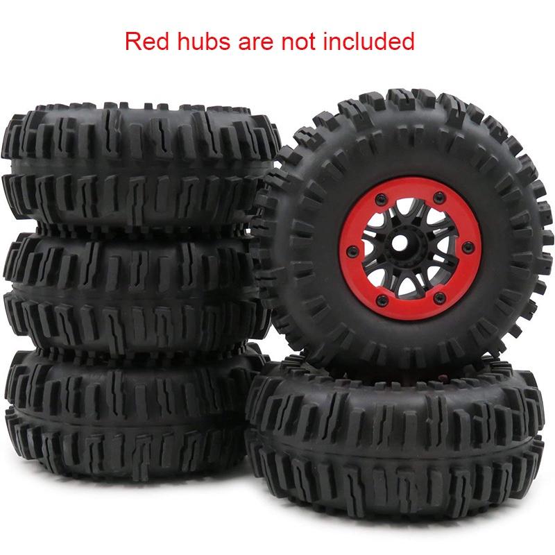 Durable Soft Rubber 2.2" Rock Crawler Tires With Foam For Axial Scx10 Wraith Trx-4