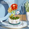 536PCS Rose Potted Building Blocks Eternal Flower Bouquet Creative Assembly Bricks Kids Toys Holiday Gifts