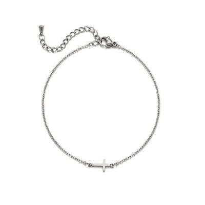 Slim Cross Chain Anklet OTA122401TWW