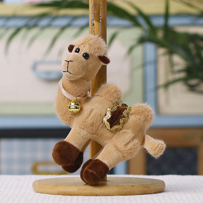Portachiavi Alpaca Peluche Mini Carino Tessuto Morbido e Soffice Delicato Fiocco per Decorazione Zaino Regali per Bambini Souvenir per Feste
