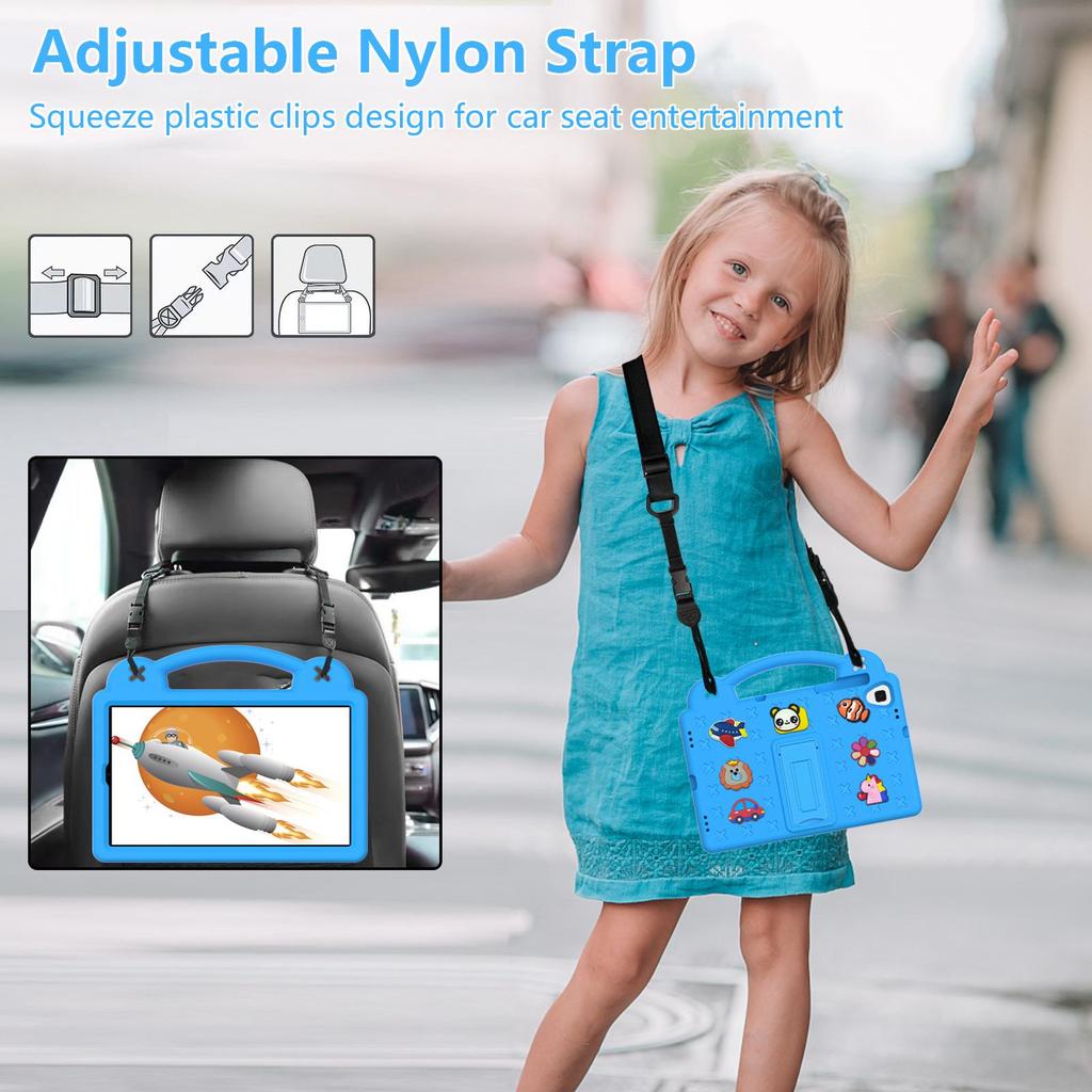 Protective Foam Stand Case for HD10 Plus 2021, HD8 2023 and 2024 Tablets, Handheld and Shockproof