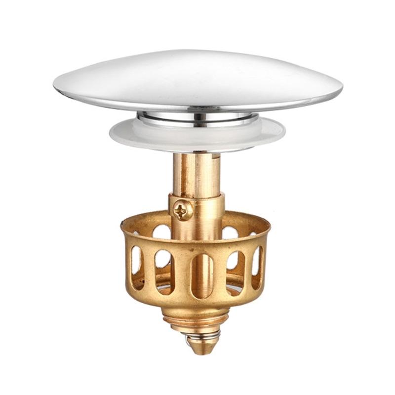 Copper Drain Filter Bounce Cores Sink Drain Plug Sink Basins Drain Basket Sink Stoppers for Bathroom Kitchen