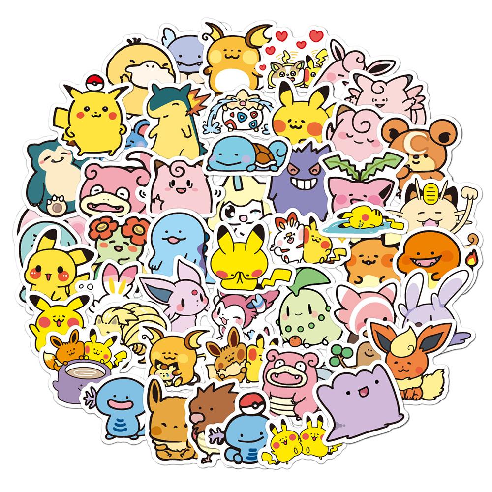 50/100pcs Cute Anime  Stickers for Kids Toys Waterproof Graffiti Laptop Motorcycle Stationery Kawaii Decoration Sticker