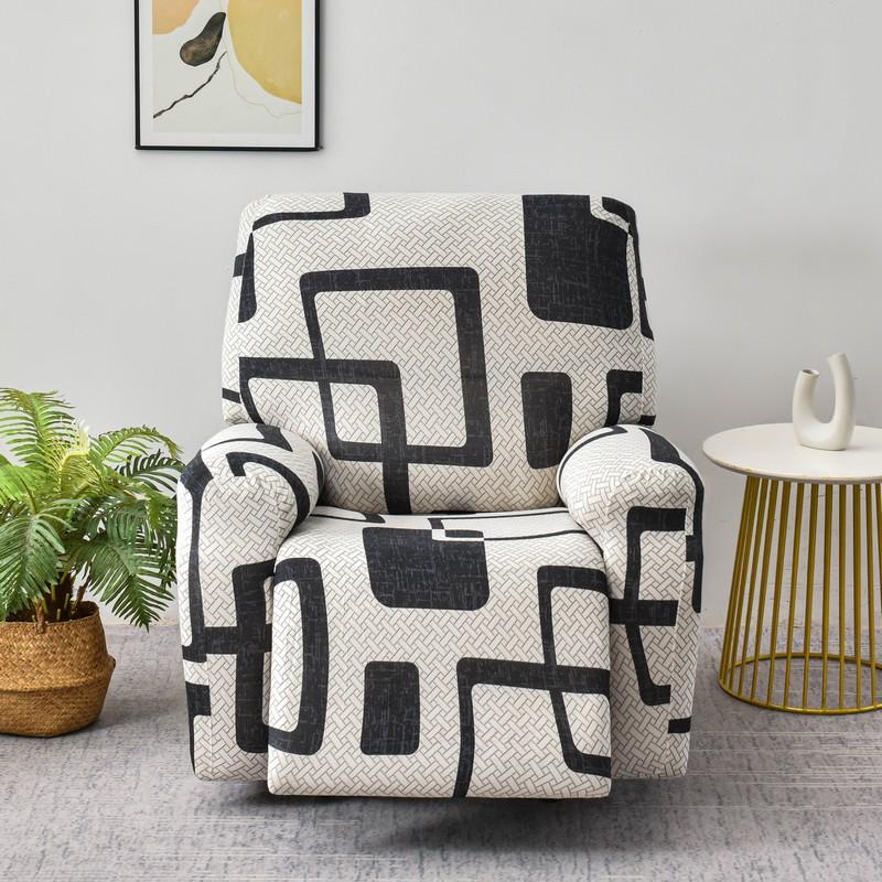 Stretch Recliner Cover 4Pieces/Set Chair Slipcovers Non Slip Slipcover Recliner Furniture Protector For Living Room