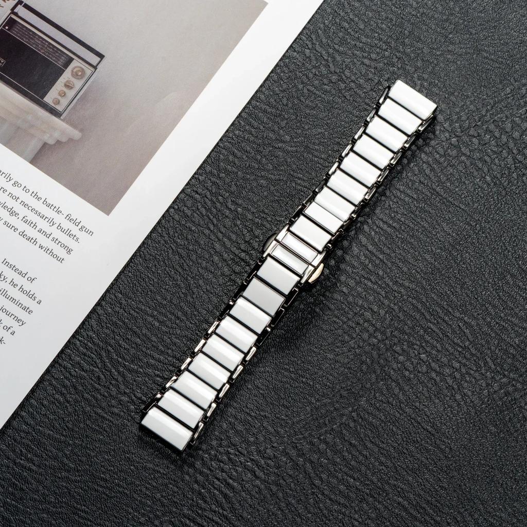 Nový 18mm keramický řemínek pro Huawei Watch GT6 GT5 GT4 41mm S motýlovou přezkou Náhradní náramek pro Huawei Watch GT5 PRO 42MM