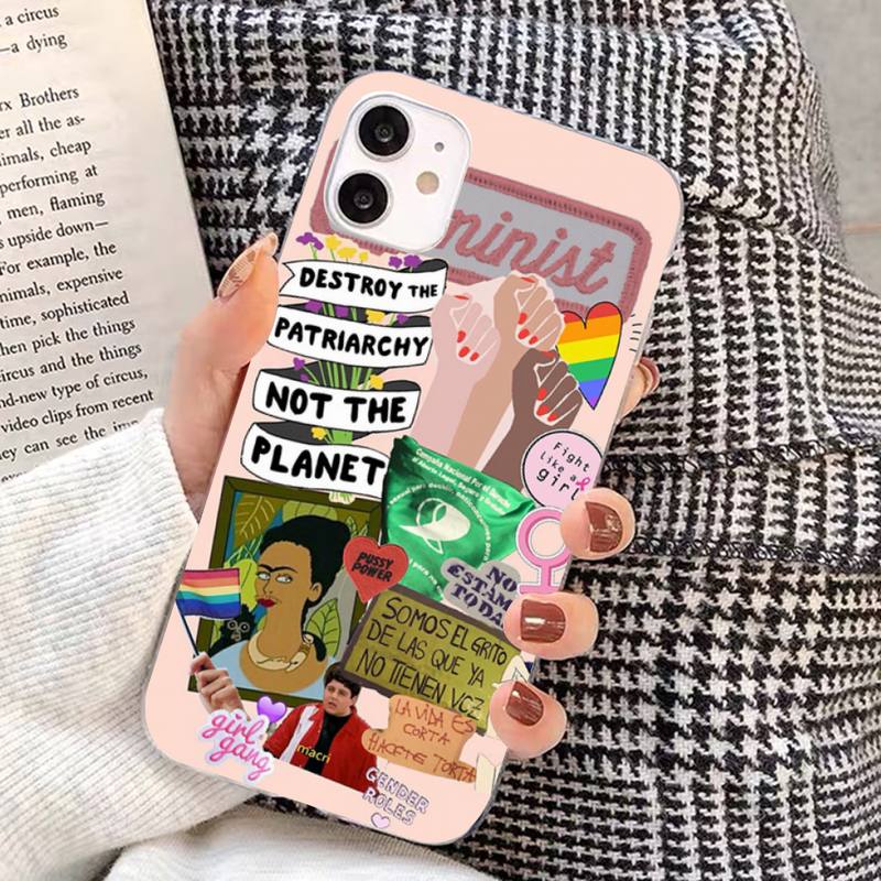 Feminist Feminism Power Girls Phone Case for Iphone 13 8 7 6S Plus X 5S SE 2020 XR 11 12 Mini Pro XS MAX