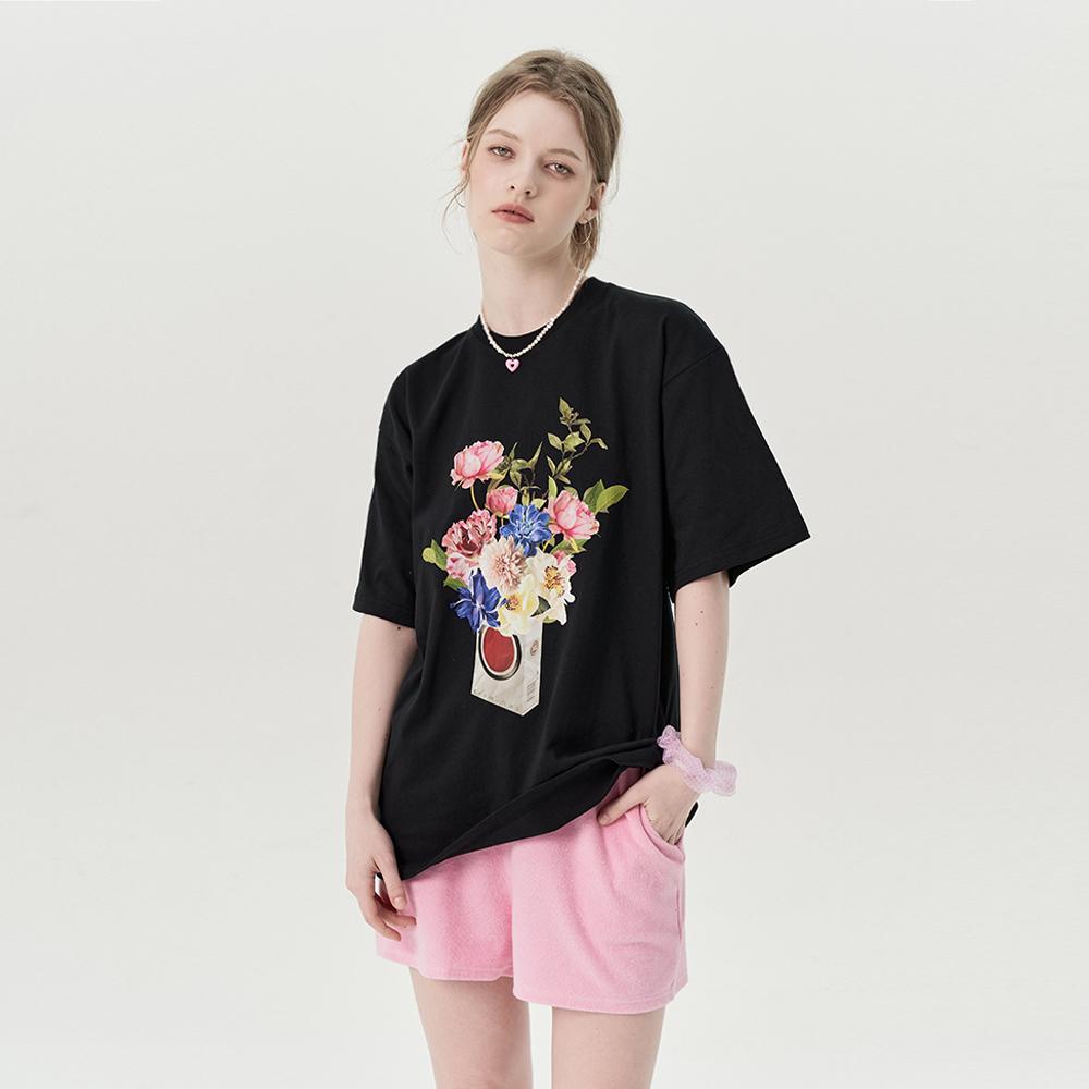 Mr. Graminus. Flower T-Shirt / Black