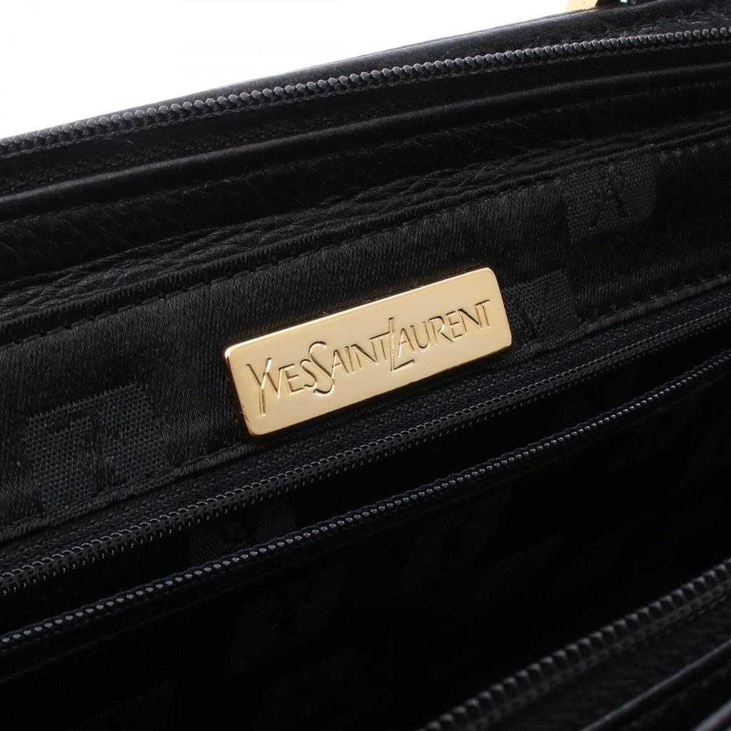 Used YVES SAINT LAURENT Handbag Leather Black Used Women