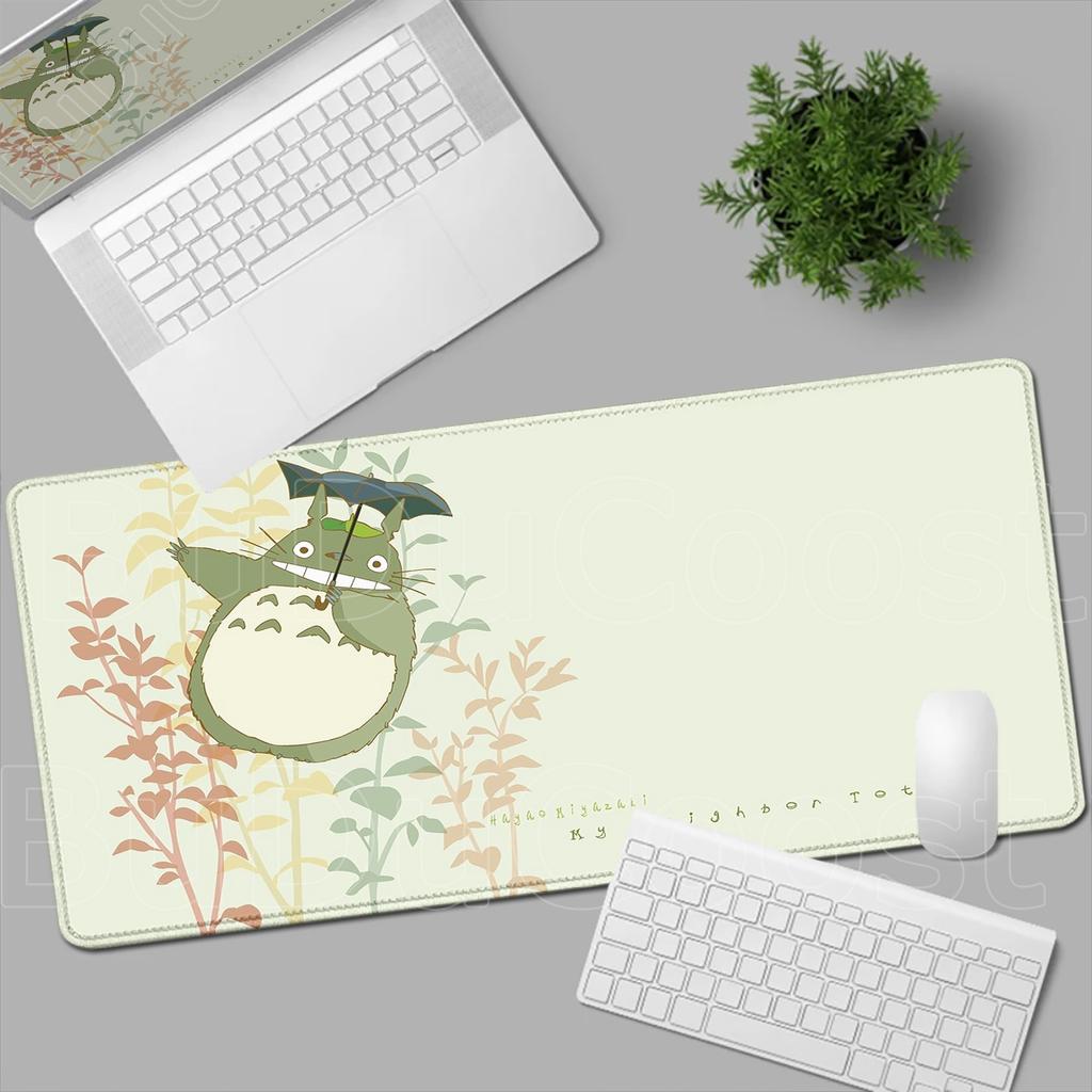 Tappetino Mouse Bordo Bloccato Anime T-Totoros Mouse Pad Accessori Gaming per Laptop Nuovo Gioco per Computer Tastiera Tappetino da Scrivania Mousepad XXL per Regalo