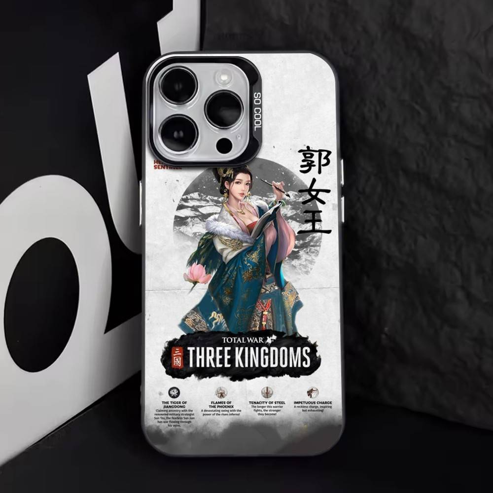 

Three Kingdoms Phone Case For iPhone 17,16,15,14,13,12,11 Plus,Pro Max,XS,Colorful Silver Phone case Funda Cover iPhone14Plus