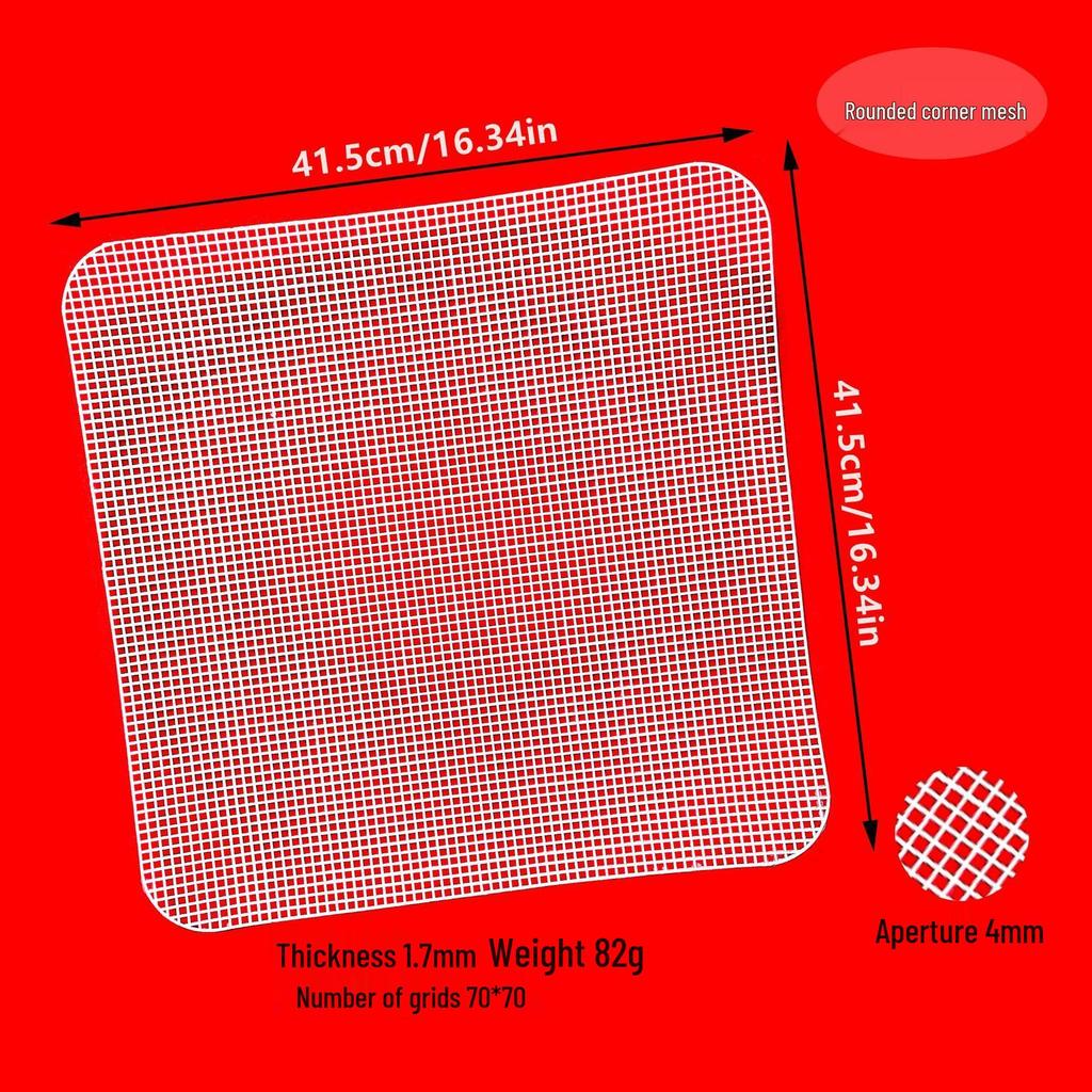 Feuille de Maille en Plastique pour Sacs DIY, Coins Arrondis, Trous Carrés, Diamètre 2,5 mm / 4 mm