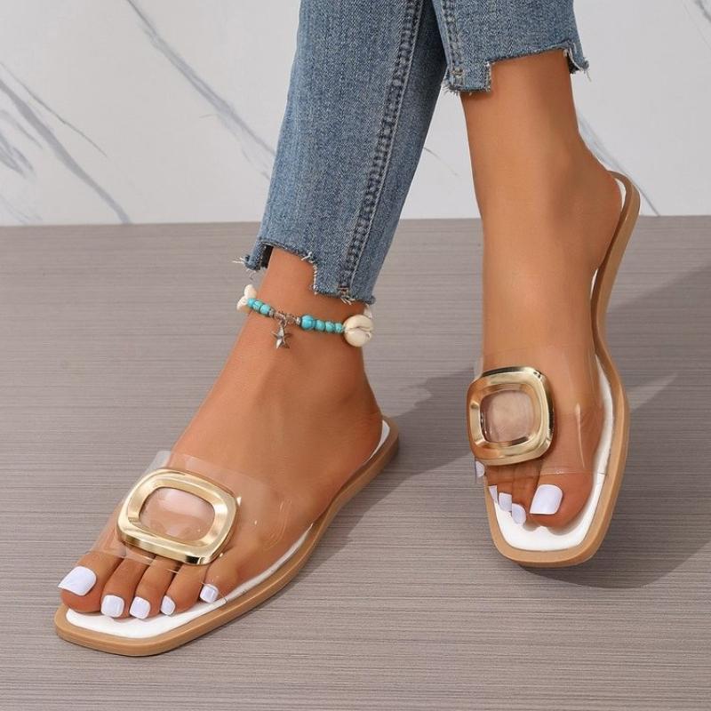 

Модный бренд Повседневные женские тапочки Уличные летние сандалии Пляжная обувь Женские шлепанцы Удобная обувь на плоской подошве Женские шлепанцы Большой размер 35 белый