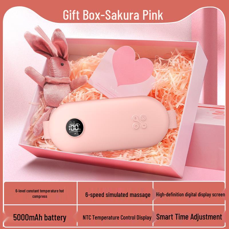 Cozy Uterus Heating Belt & Cartoon Doll: Vibration Massage & Lumbar Support Hot Compress - Perfect Period Comfort Gift.