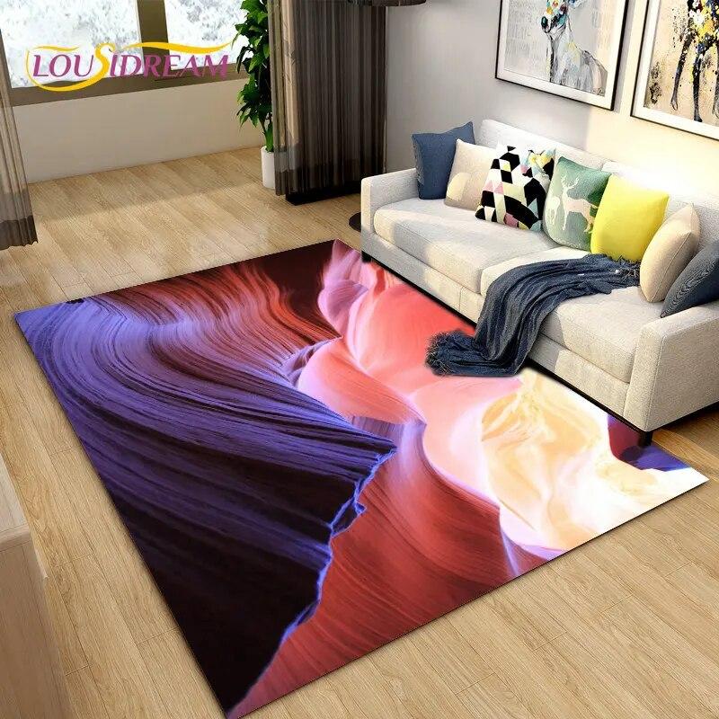 Nature Scenery Desert Sand Area Rug Large,Carpet Rug for Living Bedroom Sofa Doormat Decoration,Children Play Non-slip Floor Mat