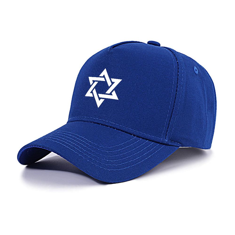 Unisex Summer Baseball Cap  Star of David Vintage Athletic Hats Happy Hanukkah Adjustable Size Outdoor Graphic Print Gorras