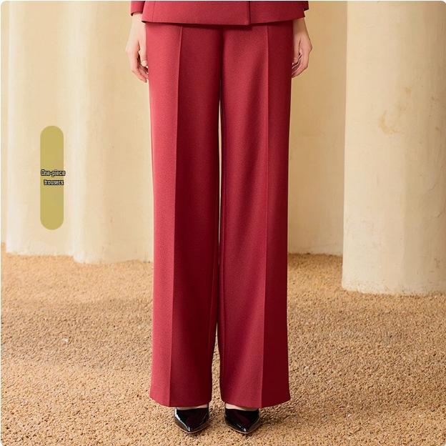 

Элегантный двубортный осенний костюм с облегающими талию брюками XXL