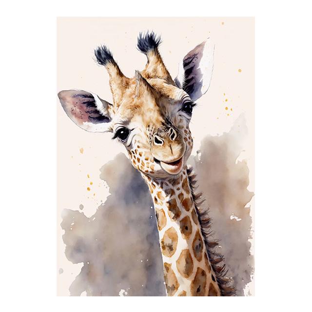 Watercolor Baby Animals Cute Warmth Prints Poster Canvas Painting Modern Wall Art Pictures Living Room Bedroom Home Decoration