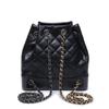 Neue koreanische Version Mode Rindsleder Rautenmuster Kette Kleiner Rucksack Einzelner Rucksack Umhängetasche Echtes Leder Eimer Damen Tasche