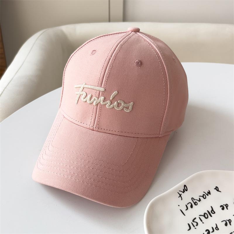 Hard Top High Skull Top Stylish Korean Style Baseball Cap Embroidered Letters for Men and Women Fashion Hats Duckball Cap Sun Protection