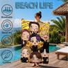 K-pop cartoon Friends Beach Towel, Microfiber Beach Towel, Perfect For Pool, Beach, Travel, Home Decor Beach Party Fan gifts
