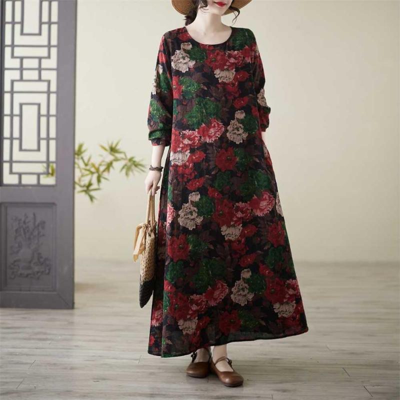 Spring Round-neck Dress