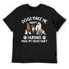 Hunde Machen Mich Glücklich Menschen Machen Mir Den Kopf Weh T-Shirt Jungen Tierprint Streetwear Individuelles T-Shirt T-Shirts für Männer