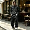 Men's Casual Tracksuit 2 Piece Outfit with Hoodie and Wide Leg Pants Loose Fit