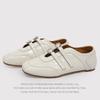 Metal Buckle OneWord German Training Shoes Ballet Style Small Leather Shoes Fashion Trendy Foreign Style Flat Shoes Single Shoes Women'S Shoes
