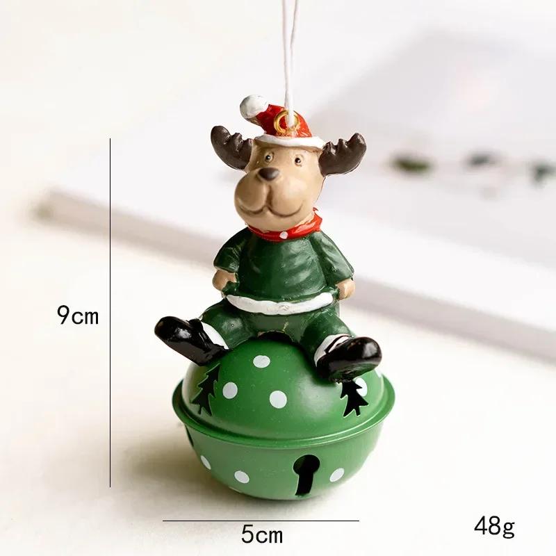 New Christmas New Product Iron Art Christmas Bell Old Man Snowman Elk Bell Pendant Christmas Tree Decor Christmases Decoration