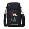Funny Animals Personality Printing Black Oblique Span Small Bag Multifunctional Casual Portable Mobile Phone Bag