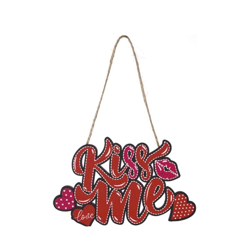 Love Themed Door Sign Pendant Pink Sign Love Valentine s Day Ornaments Heart Pendant Love Be Mine Sign