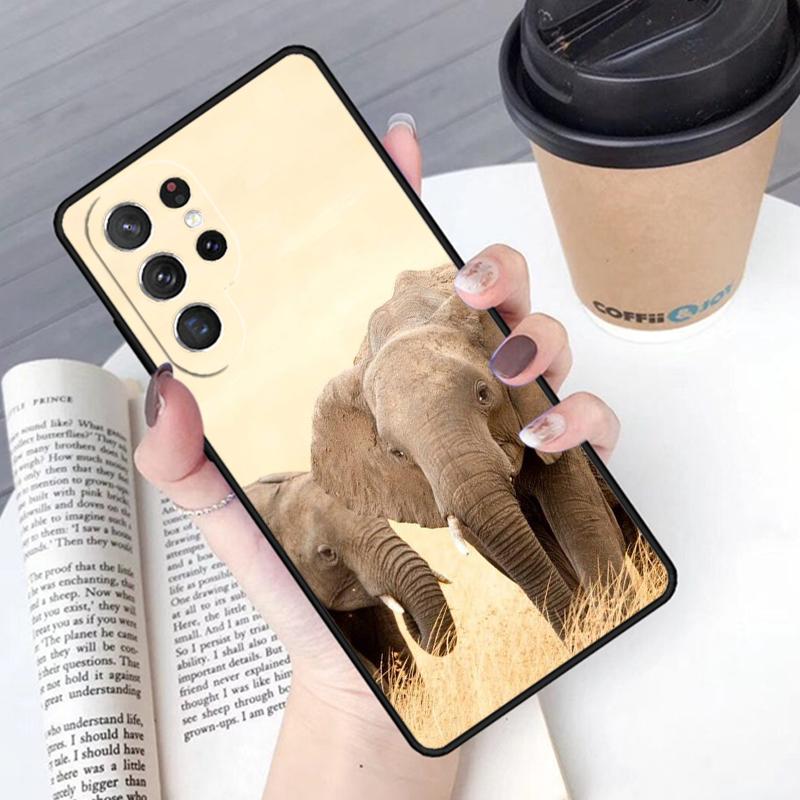 Elephant Baby Nature Phone Case Cover For Samsung Galaxy S24 S25 Ultra S21 S22 Ultra S10E Note 10 Plus Note 20 FE S23