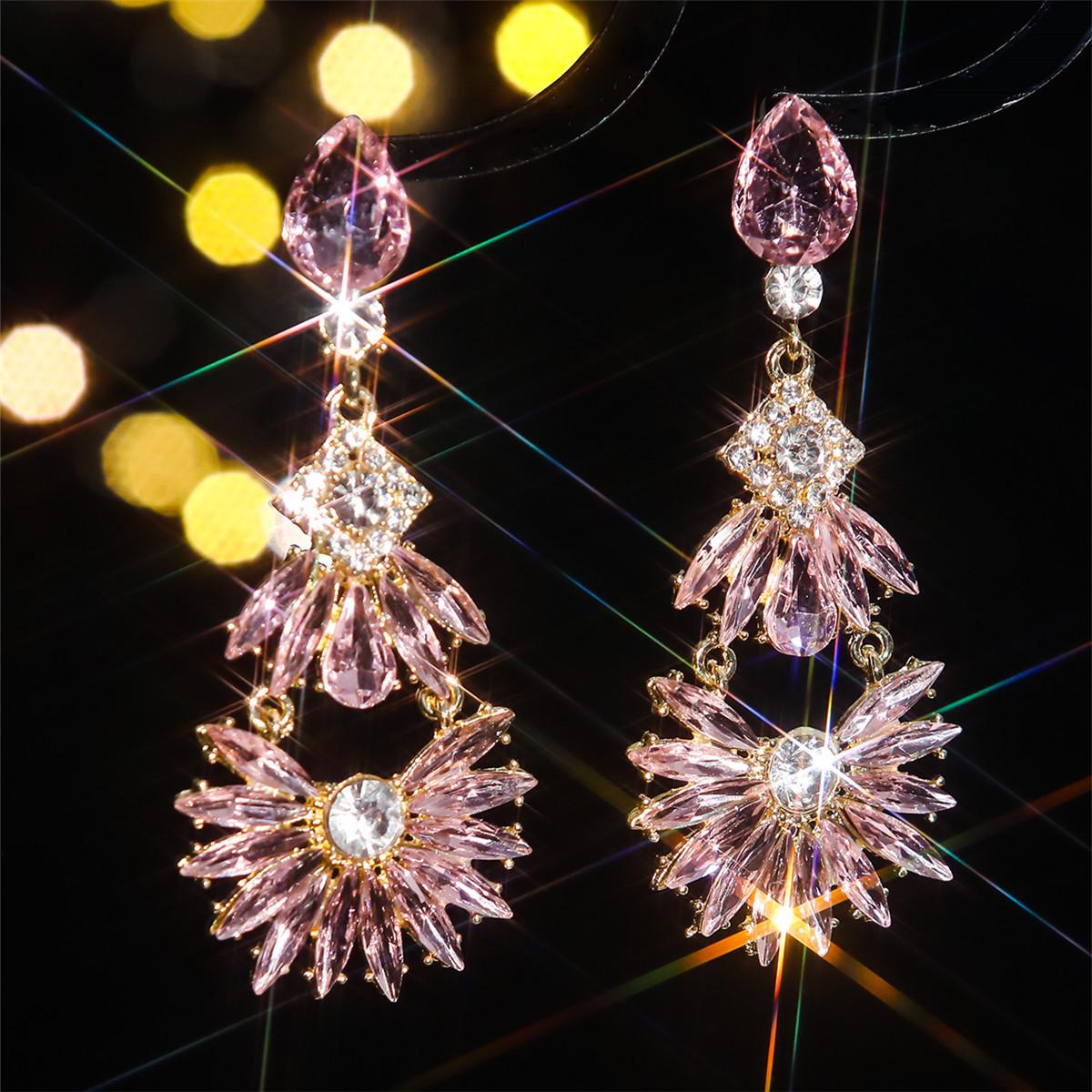 Модные, высококачественные женские серьги-пусеты с цветными стеклянными стразами, модные хрустальные серьги