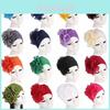 Elegante Pañuelo para la Cabeza con Turbante para Mujeres con Pérdida de Cabello con Flor Grande para un Estilo Cómodo