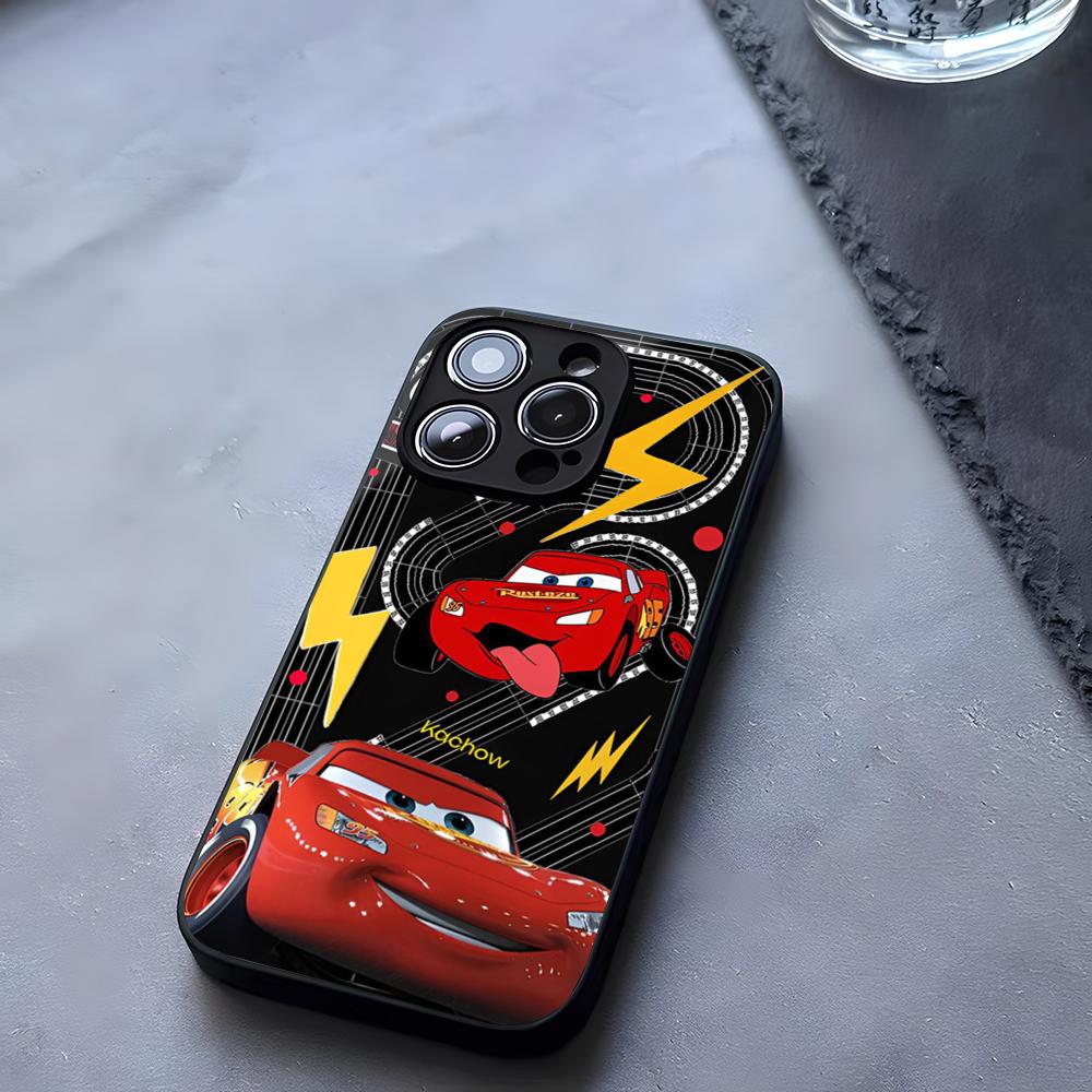 L-Lightning Mc-MCQueenS Phone Case Tempered Glass For IPhone 17 13 14 16 12 15 11 Pro Max Plus Mini X XR SE2020 Coque