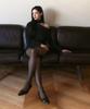 NOT YOUR ROSE Scarf Symbol Knit Set (Black)