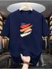women Black TShirt  Soft Breathable Crew Neck Tee with Accent Stripe Everyday Casual Shirt for Gym women Clothing Comfortable