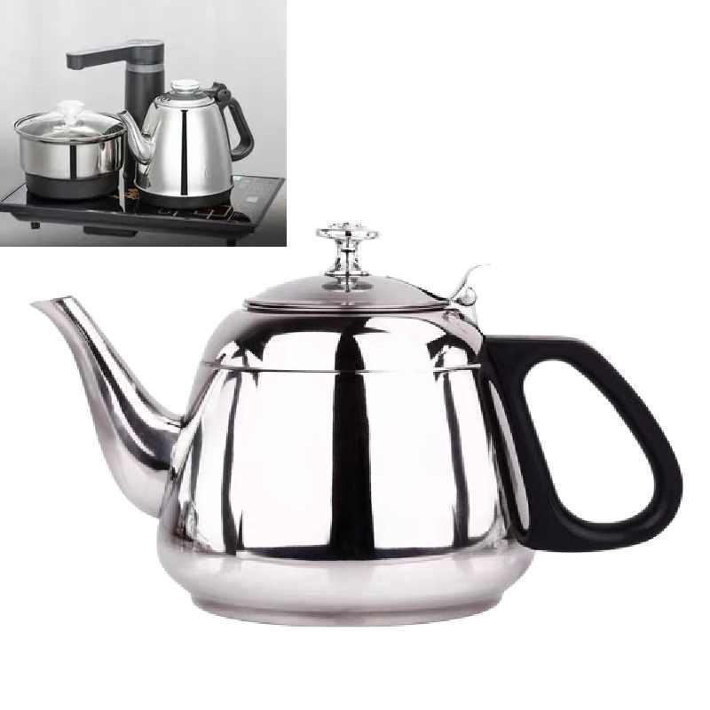 Traditional Stainless Steel Water Kettle With Mesh Filter For Home Tea Brewing And Boiling