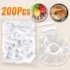 200Pcs Reusable Stretch Food Covers - Made From Durable, Food-Grade Plastic, These Covers Are Stretchable And Tear-Resistant, Keeping Food Fresh