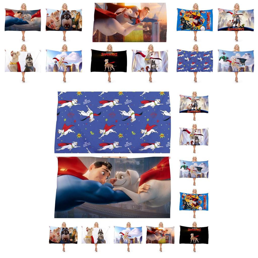 Super Cute Dc League Of Super-pets Printed Bath Towel For Kids And Adults