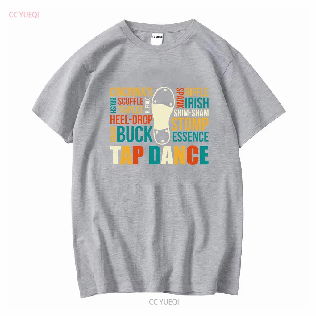 Tap Dance Dancing Studio Practice T Shirt Long or Short Sleeves Vintage Washed Comfortable Casual Fashion Breathable Homme Soft