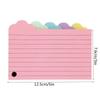 125 PCS Tabbed Index Cards, Colorful 3 x 5 Inch Flash Card Dividers Cards Ruled Notecards with 2 rings for Learning Note Taking To Do List