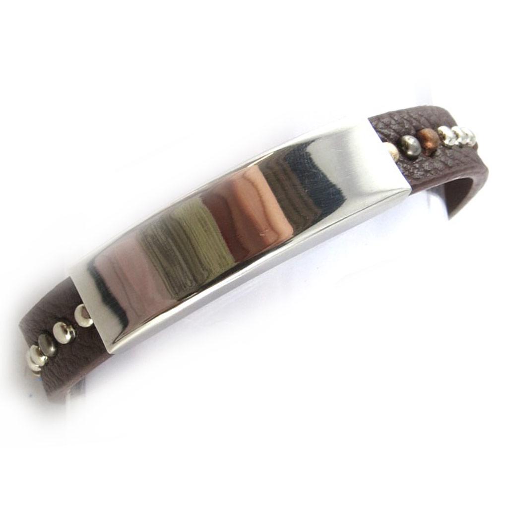 Les Trésors De Lily [N0298] - Brown Ethnic 'Identity' Bracelet